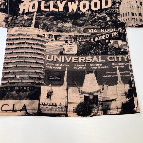 Vintage Novel Teez Shirt Men Extra Large Hollywood Rodeo All Over Print Core Ex - Picture 6 of 15
